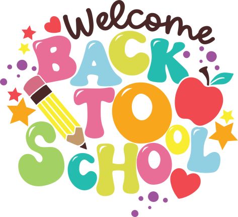 Welcome Back To School - Back To School DTF Transfer - Transfer Kingdom Welcome Back To Work, Back To School Clip Art, Pta Mom, Happy Back To School, Back To School Images, Back To School Stickers, Back To School Clipart, Dtf Designs, Fun Worksheets For Kids