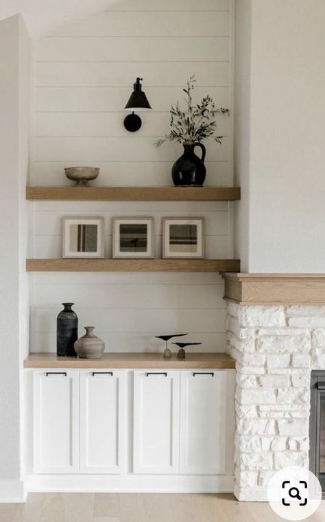 Built In By Fireplace, Built In Shelves Living Room, Living Room Built Ins, Fireplace Built Ins, General Ideas, Ideas Hogar, Fireplace Remodel, Home Fireplace, Ideas Living Room