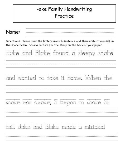 Handwriting Practice Sentences, English Writing Practice, Handwriting Practice Free, Kids Handwriting Practice, Kids Handwriting, Handwriting Practice Worksheets, English Activities For Kids, Tracing Worksheets Preschool, Free Preschool Worksheets