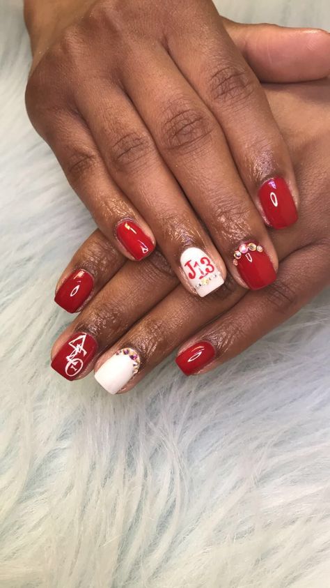 Delta Sigma Theta Nail Designs, Delta Sigma Theta Nails, Delta Nails, Sorority Nails, Delta Girl, Color For Nails, Inspired Nails, Delta Sigma Theta, I Love Nails