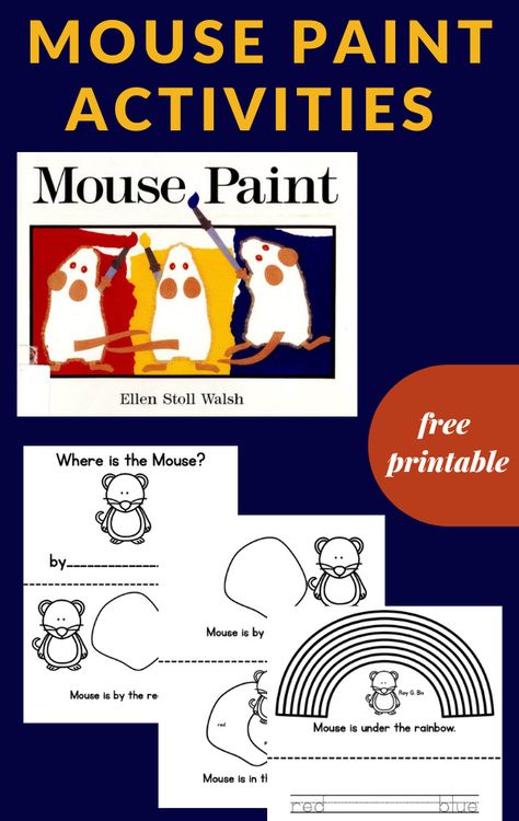 Mouse Paint Craft, Mouse Paint Activities, Paint Activities, Sequencing Activities Kindergarten, 123 Homeschool 4 Me, Paint Book, Art Books For Kids, Mouse Paint, Shapes Preschool