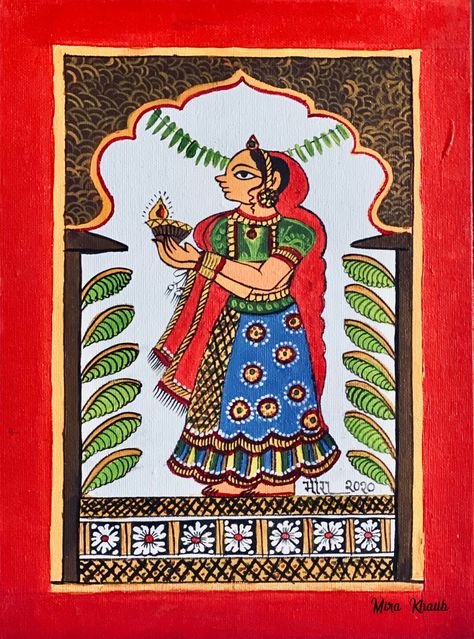 Phad Painting Motifs, Phad Painting Rajasthan, Aalekhan Drawing, Painting Diwali, Odisha Art, Painting Motifs, Abs Art, Phad Painting, Bharatanatyam Poses