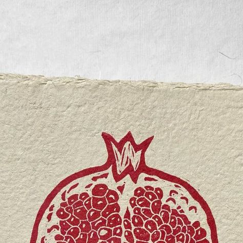 Pomegranate Lino Print, Abduction Of Persephone, Pomegranate Drawing, Pomegranate Vector, Print Making Designs, Linoleum Prints, Pomegranate Print, Pomegranate Art, Linoleum Print