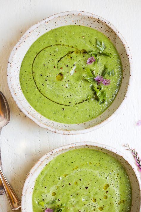 Cucumber-Basil Gazpacho - The Defined Dish Recipes Cucumber Gazpacho, Cucumber Basil, Cold Soup Recipes, Cold Soups, The Defined Dish, Defined Dish, Focus Foods, Gazpacho Recipe, Main Food