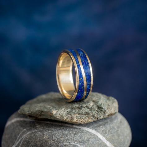 // PHWOAR We really couldn't be happier with this 9ct gold wave inlaid with beautiful lapis lazuli. Big thanks to @davidaustinmccormack for the photo. Now added to our website https://www.lakelandrings.co.uk/product-page/9ct-gold-and-lapis-lazuli-wave-inlay www.lakelandrings.co.uk Beautiful Rings, Sustainably Crafted Lakeland Rings #customring #alternativejewellery #sustainablysourced #handcraftedjewelleryuk #bluejewelleryuk #artisanmade #lapisrings Gold Waves, Jewellery Uk, Custom Rings, Lapis Lazuli, Wedding Engagement, Beautiful Rings, Wedding Rings Engagement, Engagement Rings, Gold