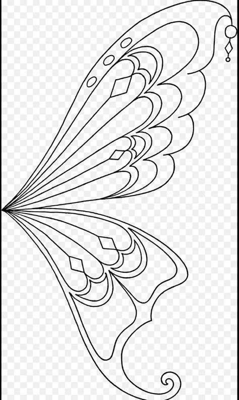 Fairy Wings Template, Fairy Wing Designs, Fairy Wings Outline, Butterfly Wings Drawing, Fairy Wings Pattern, Butterfly Wing Pattern, Mystic Butterfly, Fairy Wings Drawing, Drawing Butterfly