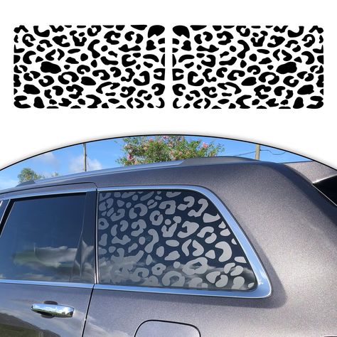 PRICES MAY VARY. Show off your patriotism with the rear side window Decal, featuring the iconic leopard cheetah design in a universal matte black vinyl sticker. Side rear window leopard cheetah sticker is compatible with most car, SUV, truck, and pickup models, making it a versatile accessory for any vehicle. Made from high-quality, durable vinyl, these decals are easy to apply and come with free installation tools to ensure a seamless installation process. Easy Installation: Our decals come wit Rear Window Decals, Car Sticker Design, Cars Room, Going Shopping, Suv Trucks, Cute Car Accessories, Car Suv, Car Window Decals, Side Window