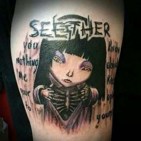 I love Seether!!!! Seether Band, Shaun Morgan, Singing Monsters, Sleeves Ideas, Band Tattoo, Great Tattoos, Cover Artwork, A Tattoo, Find Beauty