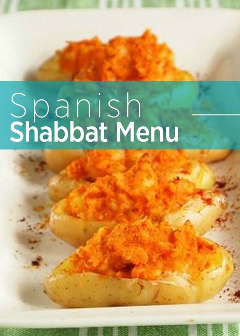 A Spanish Shabbat Menu. This week's Shabbat menu is made up of Spanish flavors and recipes. Shabbos Recipes, Shabbat Dinner Recipes, Shabbat Recipes, Calories In Vegetables, Jewish Holiday Recipes, Jewish Cuisine, Tapas Menu, Kosher Cooking, Shabbat Dinner