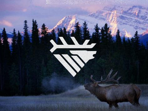 Elk Bugle drib by Mike Bruner Moose Logo Design, Elk Images, Alpine Logo, Saturn Tattoo, Moose Logo, Motion Graphics Typography, Web Design Typography, Beer Logo, Ram Head