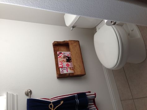 Bathroom magazine holder. Magazine Holders Diy Bathroom, Magazine Holder Bathroom, Bathroom Book Holder, Bathroom Magazine Holder Ideas, Diy Magazine Holder, Wall Murals Diy, Magazine Table, Bathroom Towel Hooks, Diy Remodeling