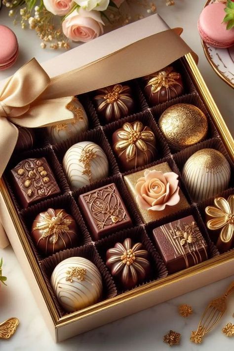 ♔ Les Chocolats Créés par IA Diwali Gift Hampers, Amazing Food Decoration, Party Food Buffet, Chocolate Dreams, Luxury Chocolate, Chocolate Delight, Chocolate Design, I Love Chocolate, Delicious Cake Recipes