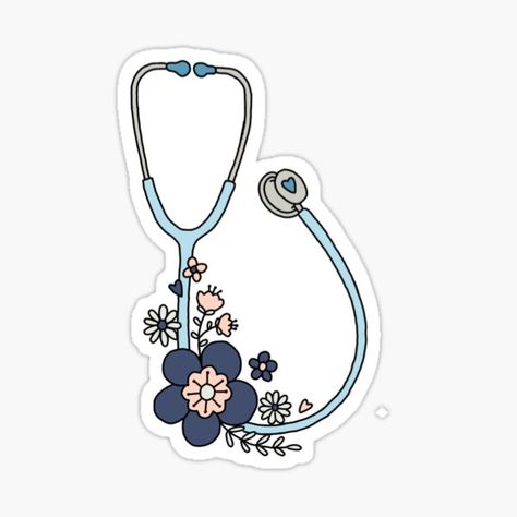 Stethoscope Drawing, Cute Stethoscope, Stethoscope Sticker, Nursing Stethoscope, Doctor Stickers, Medical Stickers, Moonlight Photography, Nurse Art, Medical Wallpaper