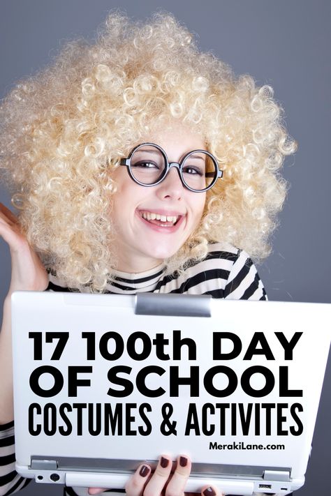 27 100th Day of School Costumes, Crafts & Activities | With February coming, it's time to start planning 100th Day of School celebrations! Whether you're a parent gathering 100 items for decorating a shirt or costume for your kids, or you're a teacher planning a class activity like journaling prompts, poster crafts, and fun group projects, we're sharing 27 easy & unique ideas for 100 Days of School that are great for kids in kindergarten through middle school! 100 Days Of School Dress Up Teachers, 100 Days Of School Dress Up, School Lunch Hacks, 100 Days Of School Costume, Mismatch Day, Lunch Hacks, School Spirit Week, 100 Day Of School Project, Teacher Costumes