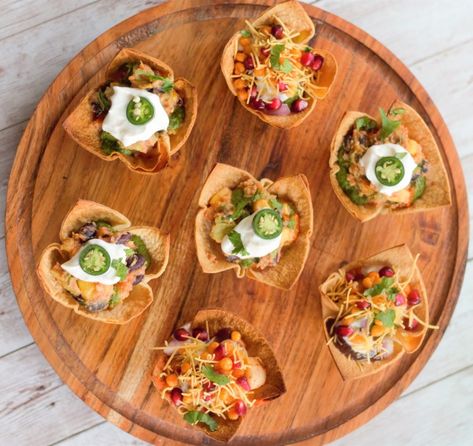 Indo-Mexican Papdi Chaat Cups – Tikkas To Tapas Indian Mexican Chaat Recipe, Chaat Party Decoration, Chaat Cups, Paan Ice Cream Recipe, Indian Fusion Food, Shower Recipes, Mexican Sandwich, Tortilla Cups, 2023 Birthday