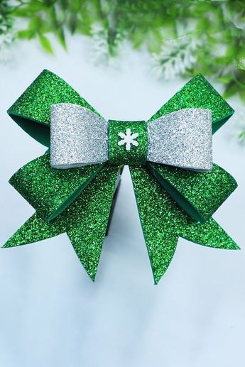 Beautiful Christmas Bow. DIY handmade bow making tutorial. Handmade crafts idea. DIY Glitter Foam Bow Making Step by Step | Glitter Foam Sheet Crafts Idea. #Bow #Christmas #DIY Glitter Paper Crafts, Foam Christmas Ornaments, Bow Making Tutorials, Christmas Bows Diy, Foam Sheet Crafts, Hanging Craft Ideas, Hanging Craft, Diy Glitter, Merry Christmas Diy