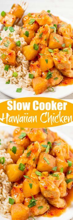 Slow Cooker Hawaiian Chicken with Pineapple - Tender chicken with lots of pineapple makes you feel like you're eating dinner on a Hawaiian vacation without leaving home!! Ridiculously easy, packed with flavor, and a hit with everyone!! Recipes Using Pineapple Preserves, Slow Cooker Hawaiian Chicken, Pineapple Preserves, Hawaiian Chicken Crockpot, Chicken With Pineapple, Dinner Crockpot, Week Meals, Crockpot Ideas, Averie Cooks