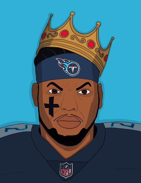 Fantasy Football Logos, King Josiah, Collage Football, Nfl Wallpaper, Nfl Funny, Resin Paintings, Football Drawing, Titans Football, Nfl Football Art