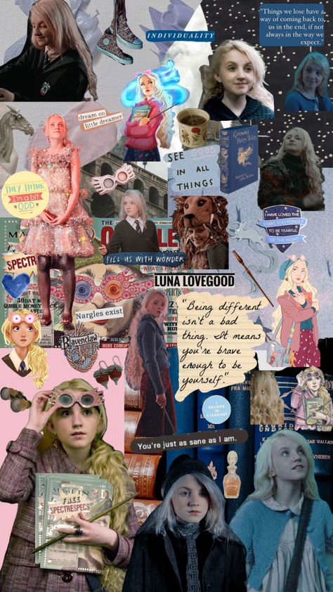 #lunalovegood Harry Potter Wallpaper Luna Lovegood, Luna Lovegood Aesthetic Wallpaper, Luna From Harry Potter, Luna Lovegood Wallpaper, Harry Potter Art Drawings, Harry Potter Background, Harry Potter Images, Harry Potter Tumblr, Harry Potter Actors