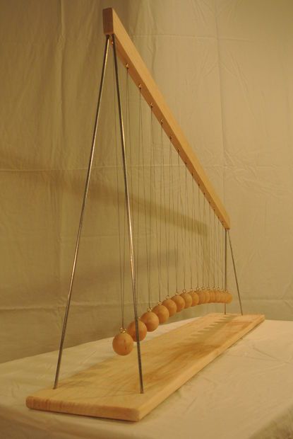 Pendulum Wave Machine Wave Machine, Physics Projects, Newton's Cradle, Marble Machine, Drawing Machine, Interior Architecture Drawing, Interactive Walls, Grade 12, Wood Games