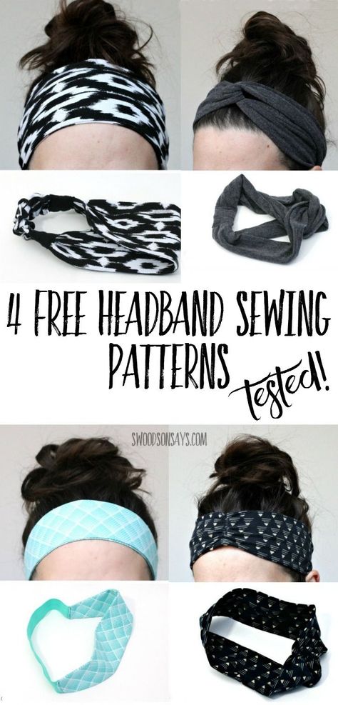 How to sew a headband - 4 tutorials, tested! - Swoodson Says Headband Sewing, Headband Diy, Headband Tutorial, Scrap Busters, Sew Ins, Beginner Sewing Projects Easy, Fabric Headbands, Leftover Fabric, Diy Headband