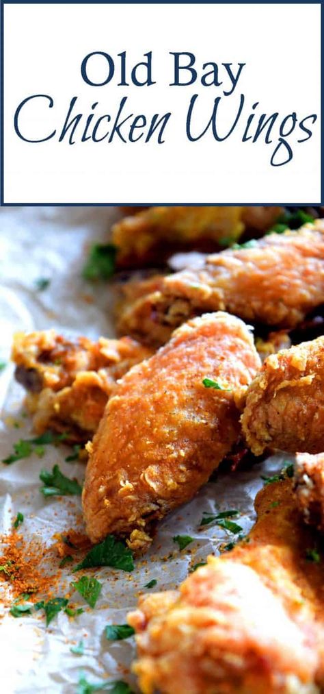 Baking Chicken Wings, Old Bay Chicken Wings, Old Bay Chicken, Baking Chicken, Chicken Wing Recipes Baked, Chicken Wings Recipe, Wing It, Baked Chicken Wings, Wings Recipe