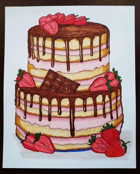 #adultcoloring
#beginneradultcoloring 
#Ohuhumarkers
#copic 
#artistsloftmarkers 
#Fireflymarkers Cute Snacks Drawing, Cake Sketch Drawings, Birthday Cake Drawing Aesthetic, Cake Drawing Aesthetic, Cake Art Drawing, Snacks Drawing, Eggless Vanilla Cake Recipe, Drawing Cake, Cake Sketch