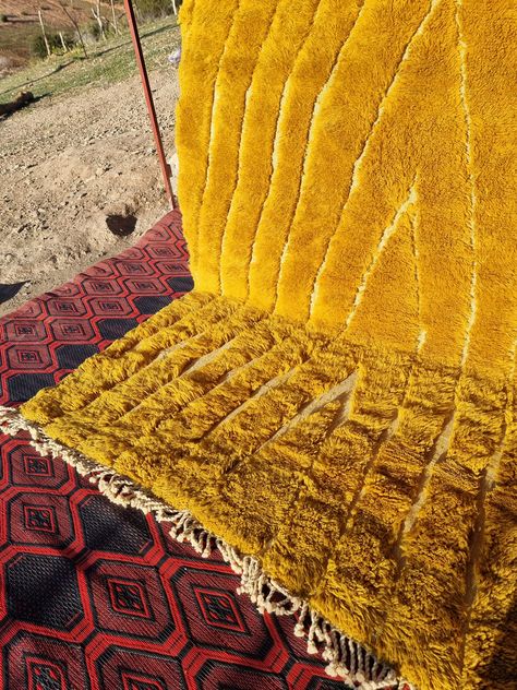 Morrocan Shag Rug , Beni Mrirt Rug 8x10, Mustard Beni Ourain Rug, Yellow Area Rugs, Handmade Carpet Woven, Customized Moroccan Rug - Etsy Mustard Rug, Yellow Carpet, Yellow Area Rugs, Handmade Carpet, Rugs Handmade, Rug 8x10, Beni Ourain Rug, 8x10 Rugs, Berber Carpet