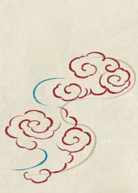 Japanese Clouds Tattoos, Japanese Wind Bars Tattoo, Irezumi Clouds, Naruto Clouds, Japanese Cloud Tattoo, Japanese Clouds, Drawing Sky, Koi Tattoo Design, Sheep Illustration