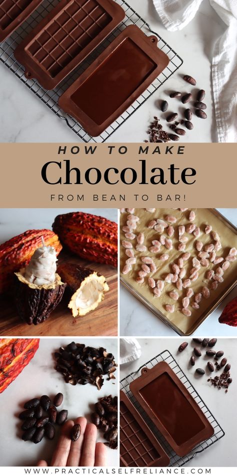 How To Make Chocolate From Cacao, How To Make Chocolate From Scratch, How To Make Dark Chocolate, Chocolate Bars Recipe, Chocolate From Scratch, Cacao Pod, Cake Chart, Chocolate Designs, Bean To Bar Chocolate