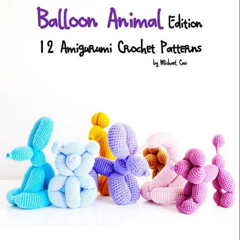 Crochet Balloon Animal, Crochet Seashell Applique, Balloon Crochet, Crochet Applique Patterns, Crochet Balloon, Animal Crochet Patterns, Beanie Knitting Patterns Free, Crochet Whale, Crochet Applique Patterns Free