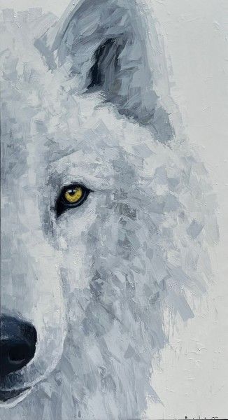 Arctic Wolf Art, White Wolf Painting, Wolves Painting Acrylic, White Wolf Art, Native American Wolf Art, Native American Wolf, Wolf Painting, Storm King, Arctic Wolf