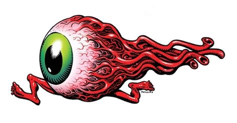 Eyeball Sketch, Jim Phillips Art, Jim Rugg Art, Eye Graffiti Art, Trippy Eyeball Drawing, Lowbrow Art Illustration, Flying Eyeball Art, Trippy Eyeball Painting, Flying Eyeball