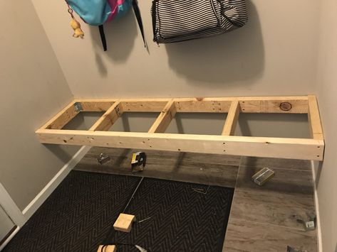 Mudroom Ideas Diy, Closet Bench, Small Mudroom Ideas, Shoe Storage Mudroom, Mudroom Bench With Drawers, Mudroom Bench With Hooks, Mudroom Bench With Shoe Storage, Bench With Cubbies, Bench Under Window