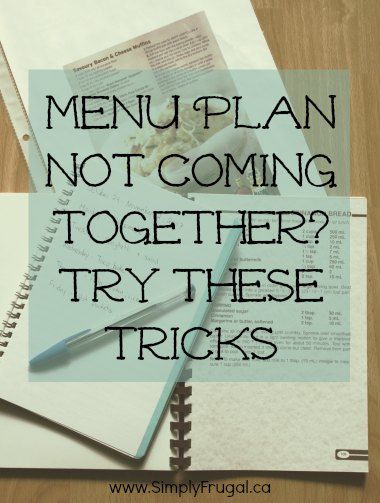 Creating a menu plan will help your grocery dollars stretch.  But on days when you get stuck, here are some menu planning tricks to complete your plan. Planning Hacks, Plane Food, Budget Meal Planning, Family Meal Planning, Menu Plan, Menu Planners, Grocery Budgeting, Freezer Cooking, Make Ahead Meals