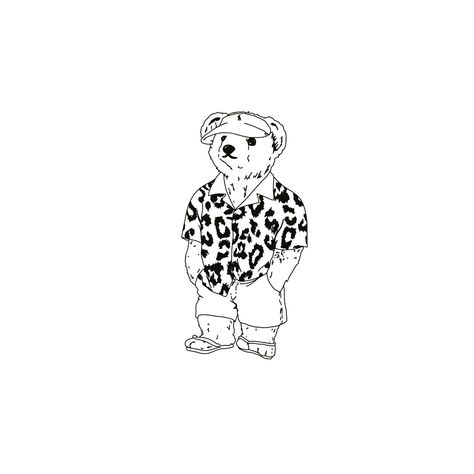 Polo Bear Tattoo, Ignorant Style Tattoo Men, Ignorant Tattoo Style, Polo Tattoo, Teddy Tattoo, Ignorant Art, Ignorant Style Tattoo, Hip Thigh Tattoos, Intense Emotions