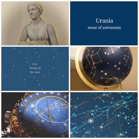 Urania Muse Aesthetic, Urania Muse, Muse Aesthetic, Astronomy, Muse, Healing, Writing, Stars, Movie Posters