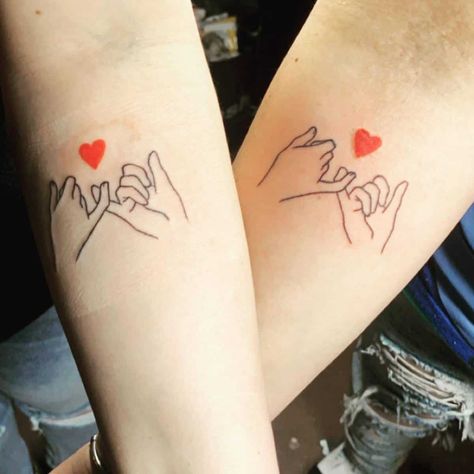 Top 70+ Best Matching Tattoos Ideas - [2021 Inspiration Guide] Pinky Promise Tattoo, Sister Tattoo Ideas, Grace Tattoos, Promise Tattoo, Tattoo Placements, Sibling Love, Matching Sister Tattoos, Sister Tattoo, Shape Tattoo