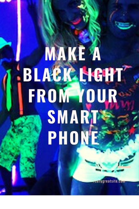 Black Light Ideas, How To Make Black On Led Lights, How To Make Blacklight Led Lights, Diy Blacklight, Diy Uv Light, Diy Black Light Paint, Things That Glow Under Black Light, Black Light Halloween Decorations, Black Lights