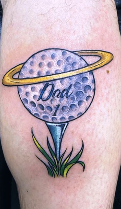 Golf Tattoo Design Images (Golf Ink Design Ideas) Golfing Tattoo Memorial, Golf Tattoos Women, Golf Related Tattoos, Golf Club Tattoo Ideas, Golf Ball Tattoo, Golf Tattoo For Women, Golf Tattoo Ideas For Men, Golf Tattoo Ideas, Golf Tattoo