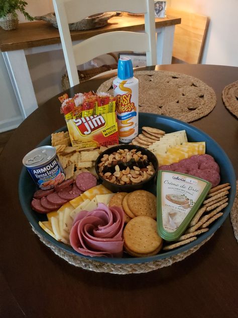 Trailer Park Party Food Ideas, Trailer Park Food Ideas, Hillbilly Food Ideas, Trailer Park Party Ideas, Trailer Park Recipes, Red Neck Charcuterie Board, Mullet Wig Bachelorette Party, White Trash New Years Party, Trailer Park Party Food