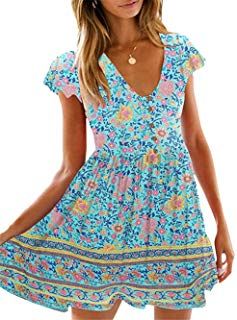 Dresses Amazon, Dress Amazon, Teens Dresses, Boho Sun, Amazon Dresses, Hot Short, Outfits Dresses, Flowy Mini Dress, Dresses Aesthetic