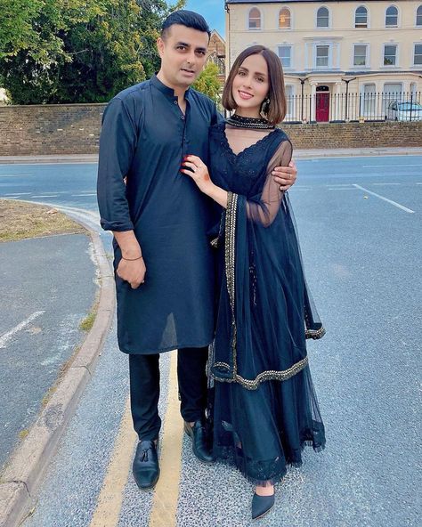 53.5k Likes, 261 Comments - Nimra Khan (@nimrakhan_official) on Instagram: “Eid Mubarak 🙏🏻” Couple Matching Outfits Pakistani, Matching Eid Outfits Couples, Eid Couple Outfit, Couple Twinning Outfits Indian, Couple Dress Matching Pakistani, Couple Twinning Outfits, Couple Dress Matching, Nimra Khan, Eid Outfits Ideas