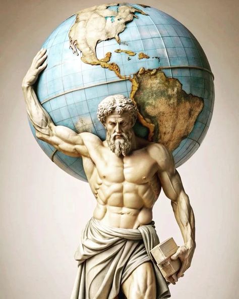 Love this image of Atlas! 😍🙏💪🌍♥️🌈🎨 #atlas #art #mythology #titans #sculpture #world #strong Atlas Greek God, Atlas Art, Greek Statues, Animated Love Images, Greek Gods, Love Images, Greek Mythology, Statue, Sculpture