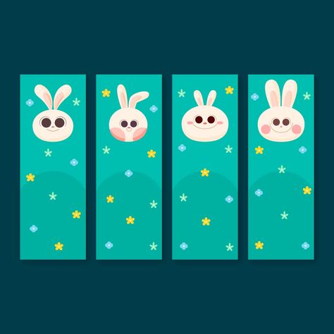 Cute Hand-drawn Rabbit Bookmark Rabbit Bookmark, Bookmark Template, Personalized Bookmarks, Brand Kit, Used Tools, Business Branding, Free Graphic Design, Color Change, Make Your Own