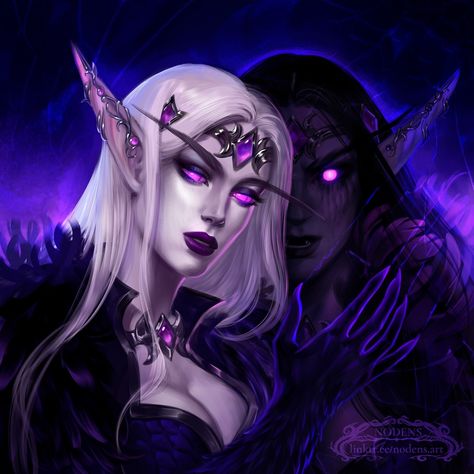 Warhammer Dark Elves, Witch Elves, World Of Warcraft Characters, Warcraft Characters, Elf Art, Warcraft Art, Night Elf, Fantasy Races, Dark Elf