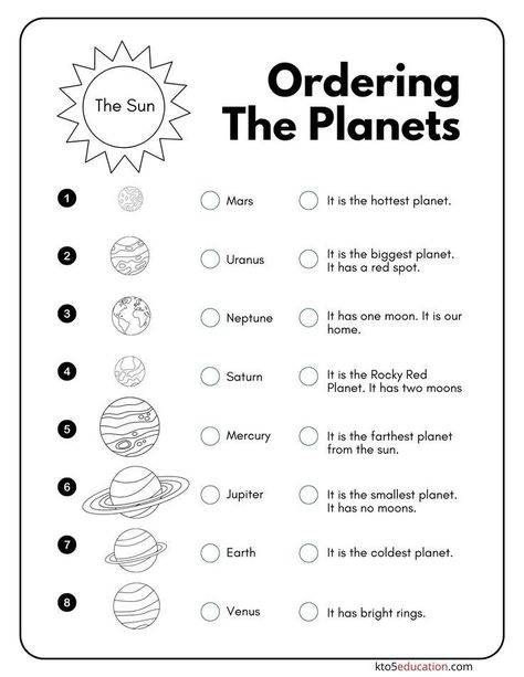 1st Grade Social Studies Worksheets Free Printable, Planet Worksheets Free Printable, 3rd Grade Space Activities, Science For 3rd Grade, Planets Worksheets For Kids, Planet Activities For Kids, Planets Activities For Kids, Solar System Worksheets For Kids, 4th Grade Science Worksheets