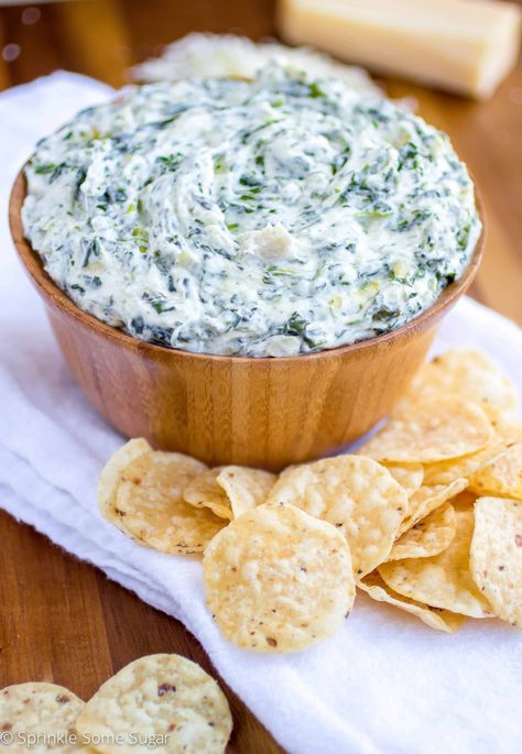 Cold Spinach Artichoke Dip, Best Spinach Dip, Blt Pasta, Spinach Artichoke Dip Recipe, Spinach And Artichoke Dip, Delicious Dips, Party Dip Recipes, Cheesy Spinach, Artichoke Dip Recipe