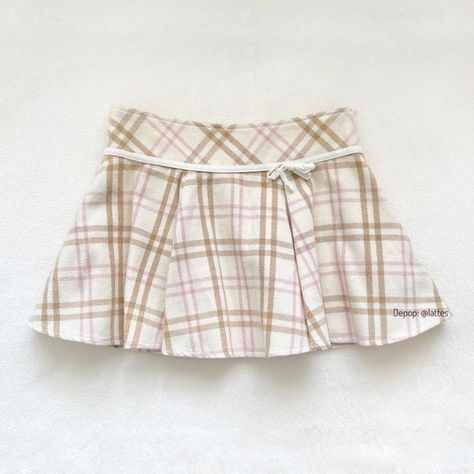 Lisa Pink, Skirt With Bow, Liz Lisa, Bow Ribbon, Brown Skirts, Plaid Mini Skirt, Really Cute Outfits, Girly Outfits, Plaid Skirts