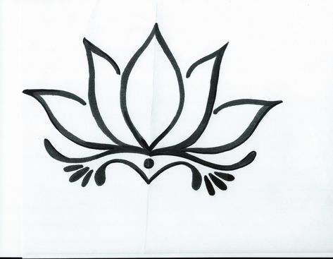 Simple Lotus Flower Tattoo, Lotusblume Tattoo, Lotus Flower Drawing, Lotus Drawing, Tattoo Lotus, Simple Flower Drawing, Lotus Flower Tattoo Design, Easy Flower Drawings, Lotus Tattoo Design